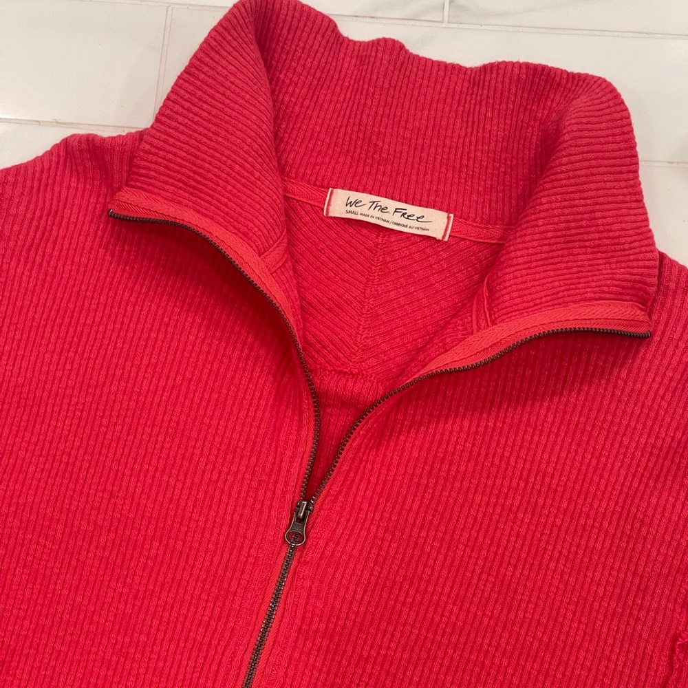 We The Free Quarter Zip Ribbed Pullover-Size S